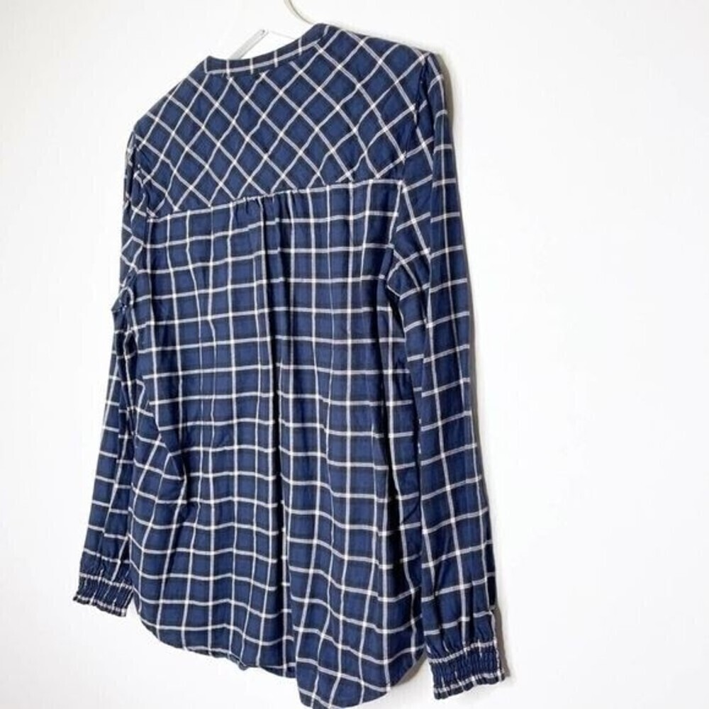 41 HAWTHORN Mataya Smocked Flannel Shirt  - Picture 9 of 11